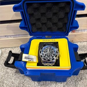 Invicta Black and Silver Chronograph Watch (never worn)